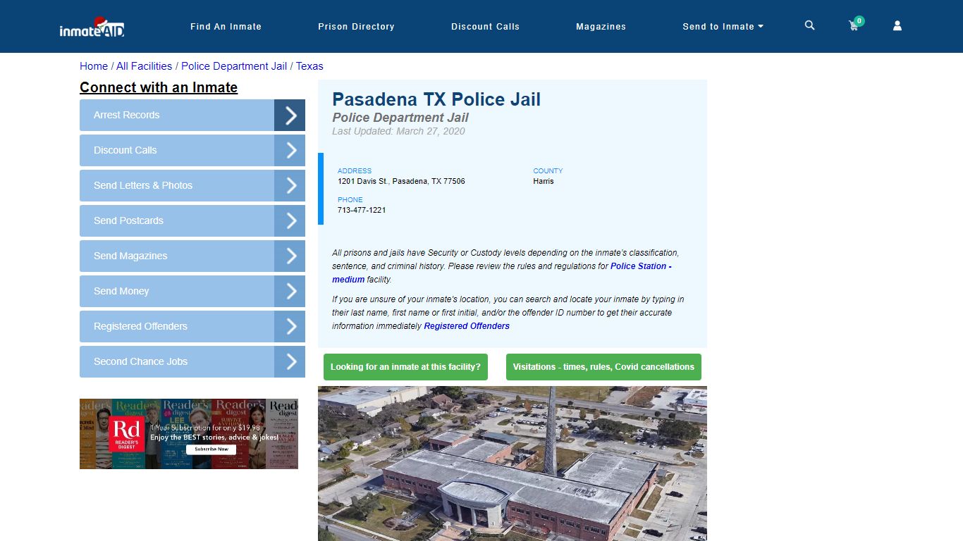 Pasadena TX Police Jail & Inmate Search - Pasadena, TX